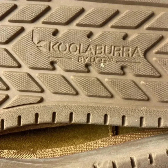 KOOLABURRA BY UGG GIRLS SIZE 4 PULL ON CARAMEL TAN BOOTS SHERPA LINED BOW ACCENT - Picture 7 of 14